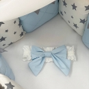 Set lenjerie patut bebe 7 piese Blue Stars (6)